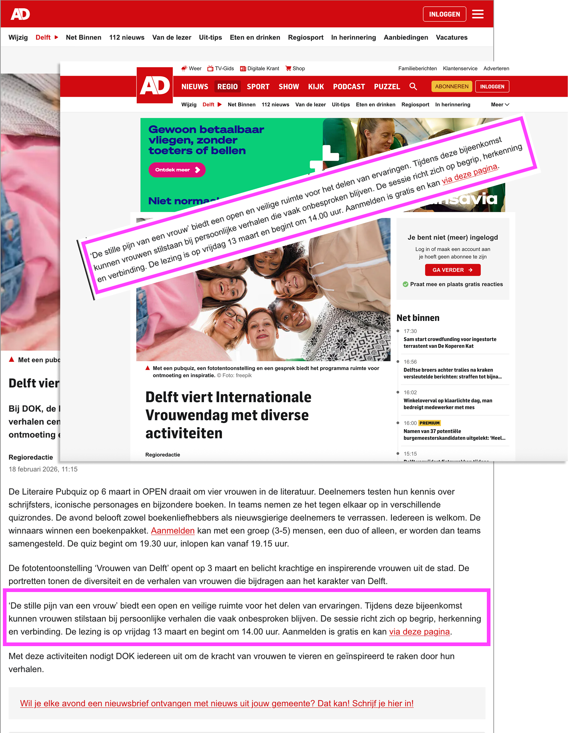 in het AD